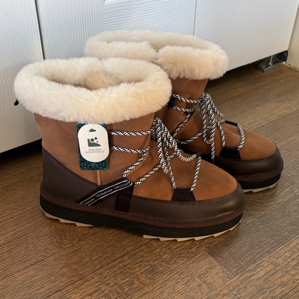 Emu Australia Tan and Cream Winter Boots